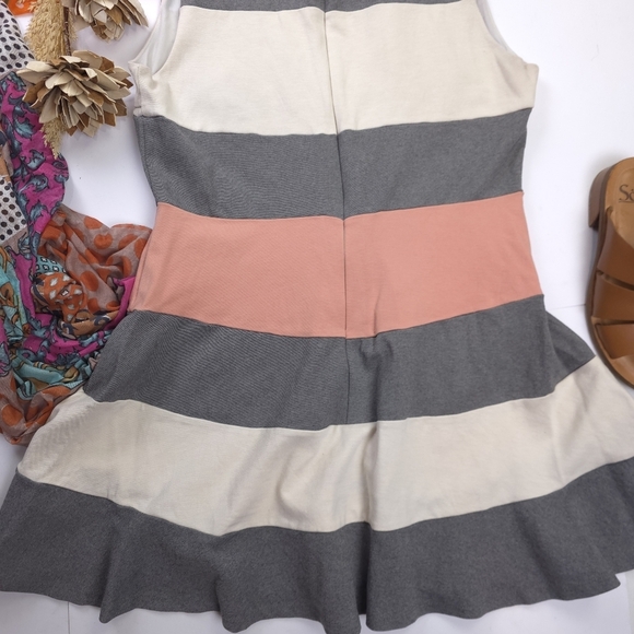 Altar'd State Striped Gray and Pink Dress Sz L - Picture 9 of 9